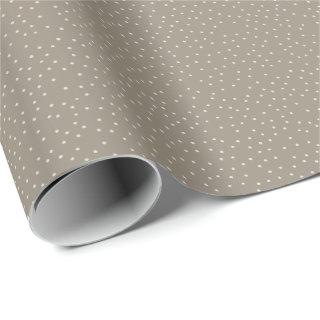 Gray and Warm White Polka Dot Desaturated Tiny