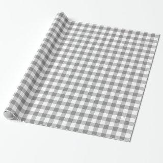 Gray And White Gingham Check Pattern
