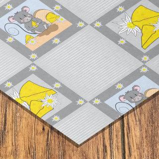 Gray and Yellow Mouse and Cheese Baby Shower  Tissue Paper