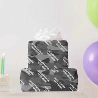 Gray army camo camouflage pattern custom Birthday