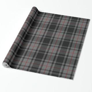 Gray Black Red Tartan Plaid
