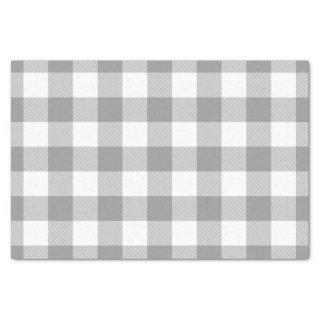 Gray Buffalo Check Plaid Rustic Farmhouse Tissue Paper