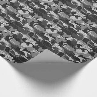 Gray Camouflage Cats Pattern Grey Kitty Cats Camo