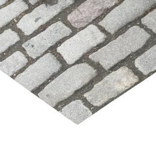 Gray Cobblestone Stone Brick Walkway Pattern Print Tissue Paper