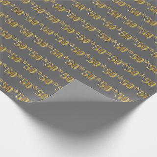 Gray, Faux Gold 50th (Fiftieth) Event