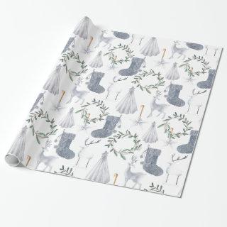 Gray Green Festive Scandinavian Theme Christmas