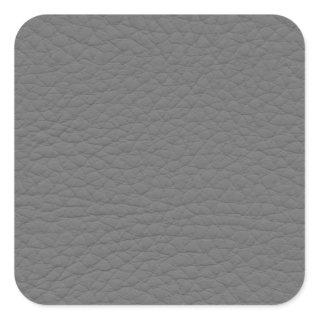 Gray Leather Texture Square Sticker