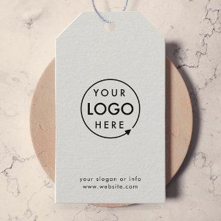 Gray Logo | Business Professional Modern Minimal Gift Tags