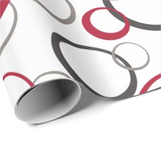 Gray Red Circles white