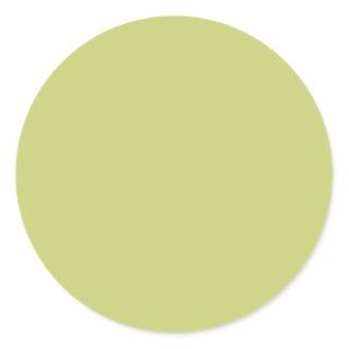 Grayish apple green (solid color)  Classic Round Sticker