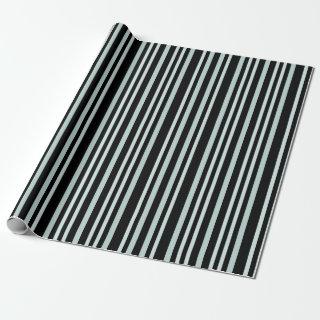 Grayish Gray Green Line Stripes On Black