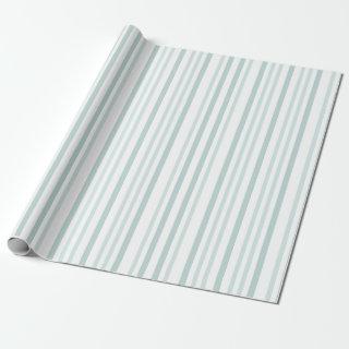 Grayish Gray Green Line Stripes On White