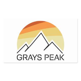 Grays Peak Retro Rectangular Sticker