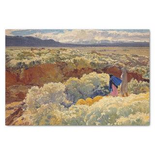 “Greasewood and Sage” Western Art by Walter Ufer Tissue Paper