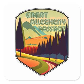 Great Allegheny Passage Colors Square Sticker