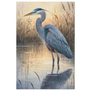 Great Blue Heron Decoupage Tissue Paper