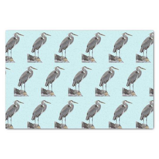 Great Blue Heron Tissue Paper