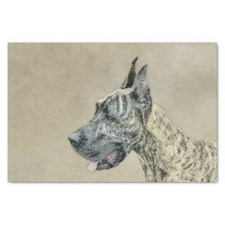 Great Dane (Brindle) Painting - Original Dog Art Tissue Paper