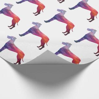 Great Dane Dog Geometric Silhouette Purple