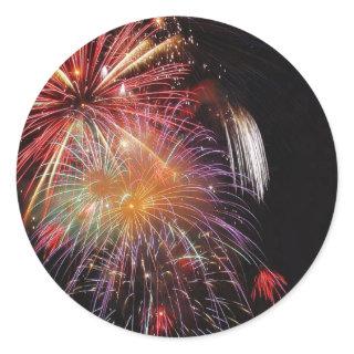 Great Fireworks Night Classic Round Sticker