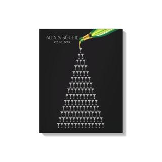 great gatsby wedding guest book champagne tower