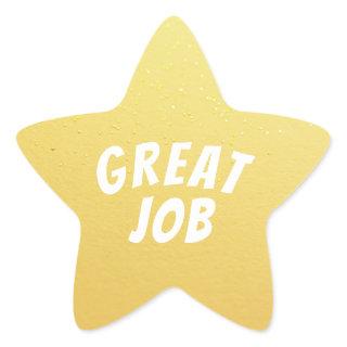 Great Job Gold Star Star Sticker