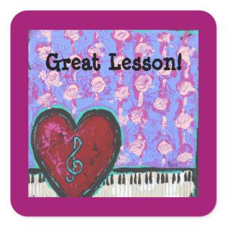 great lesson stickers with heart