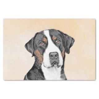 Greater Swiss Mountain Dog Painting - Original Art Tissue Paper
