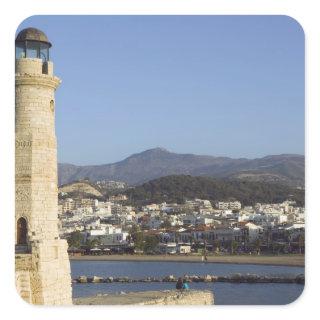 GREECE, CRETE, Rethymno Province, Rethymno: Square Sticker