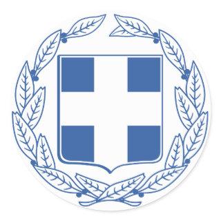 greece emblem classic round sticker