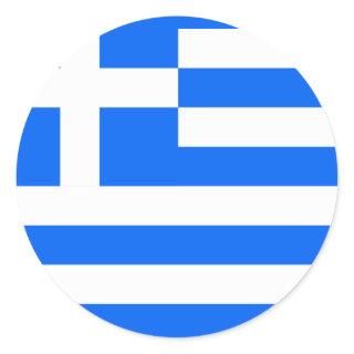 Greece High quality Flag Classic Round Sticker