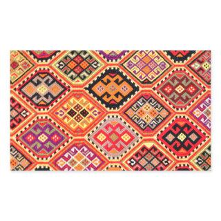 greek carpet traditional motif folk pattern genuin rectangular sticker