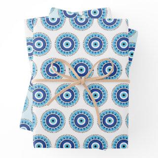 Greek Evil Eye Blue White  Sheets