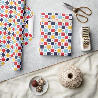 Greek Eye Colorful Squares Pattern