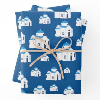 Greek Island Santorini Blue Dome Church   Sheets