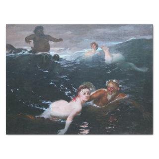 Greek Nymphs and Satyrs Playing in the Waves Tissue Paper