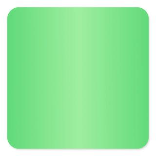 Green3- Dark Pastel Green and Light Green Gradient Square Sticker