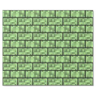 Green 8-Bit Video Game Style Bricks Pattern