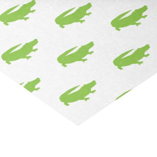 Green Alligator Preppy Designer Southern Fun Tissue Paper