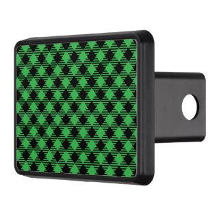 Green and black buffalo plaid design hitch cover