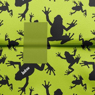 Green and Black Frog Pattern Kids Tissue Paper