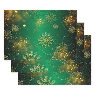 Green And Gold Christmas Winter Wonderland  Sheets