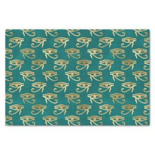 Green and Gold Egyptian Eye of Ra Tissue Paper