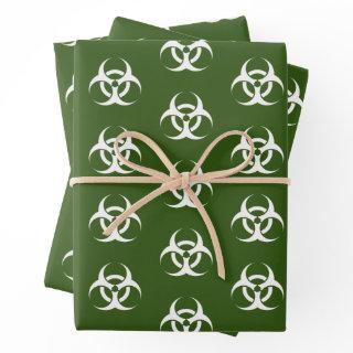 Green and White Biohazard   Sheets