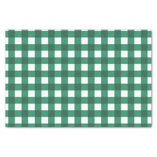 Green And White Buffalo Plaid Tissue Paper