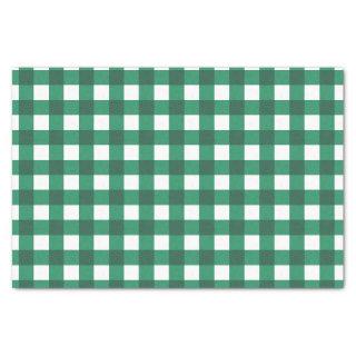 Green And White Buffalo Plaid Tissue Paper