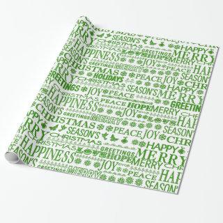 Green And White Multilingual Merry Christmas