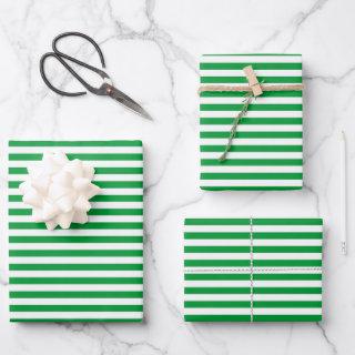 Green and White Vintage Thin Stripes  Sheets