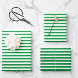 Green and White Vintage Thin Stripes  Sheets