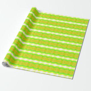 Green And Yellow Figure Eight Ribbon Pattern Art